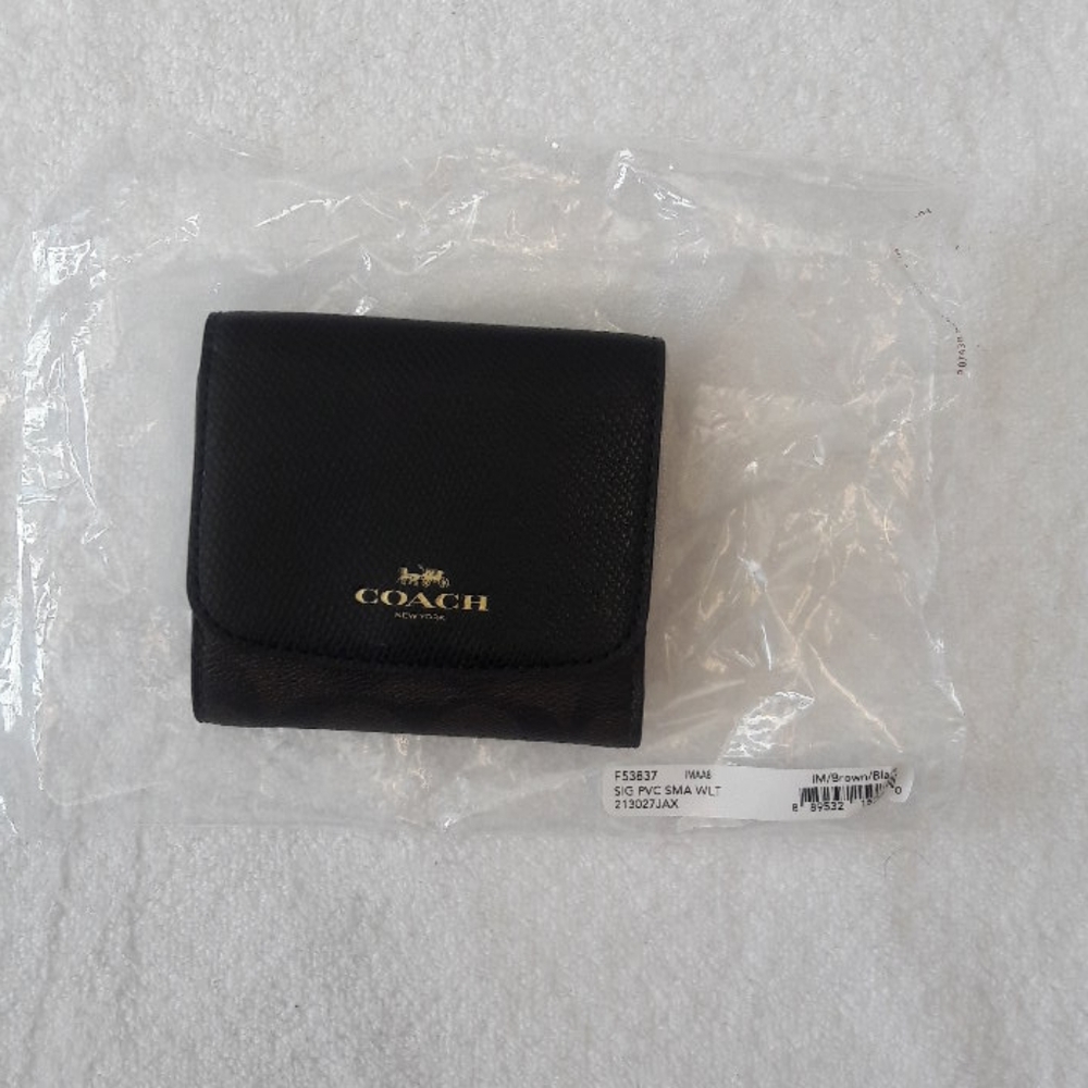 Coach Small Signature Wallet PVC & Leather